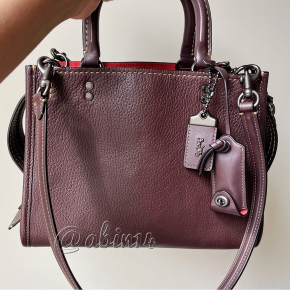 Coach Rogue 25 Oxblood Leather Satchel - Picture 16 of 16